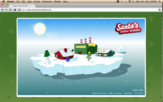 Santa's Online Wishlist, Baton Rouge Web Design