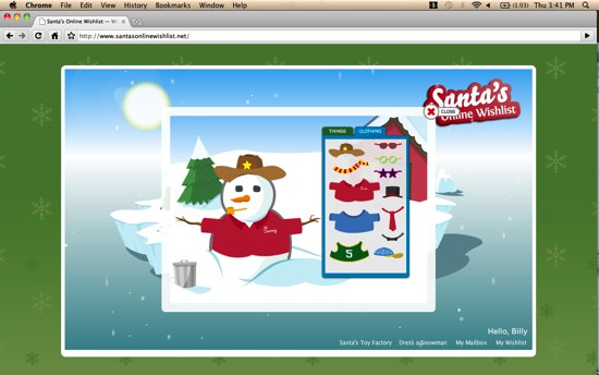 Santa's Online Wishlist, Baton Rouge Website Design