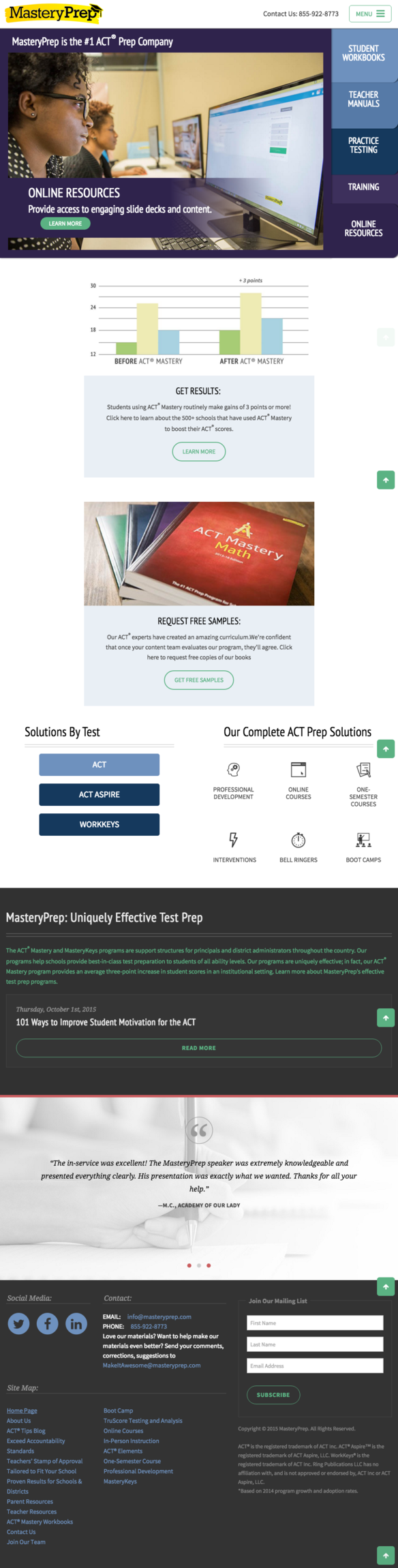 Tablet, MasteryPrep, Baton Rouge Web Page Design