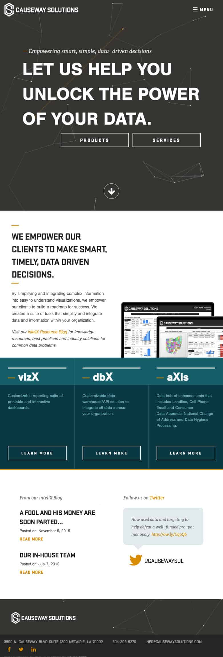 Tablet, Causeway Solution, Web site design
