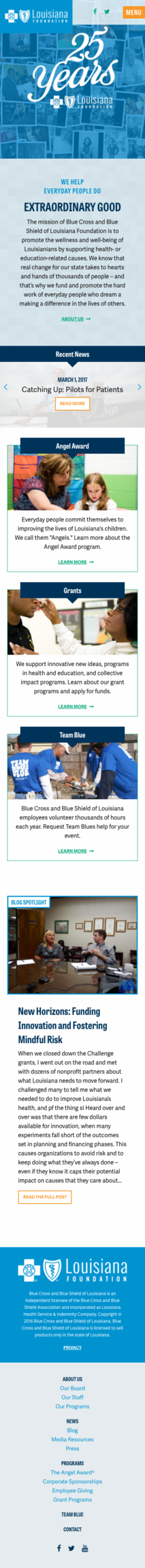mobile website design baton rouge, bcbsla foundation
