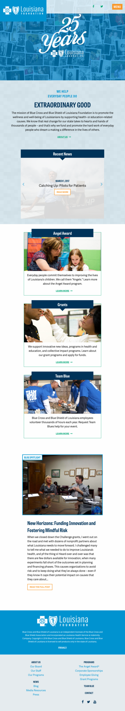 blue cross blue shield louisiana foundation website