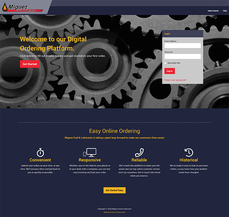 industrial company website design examples
